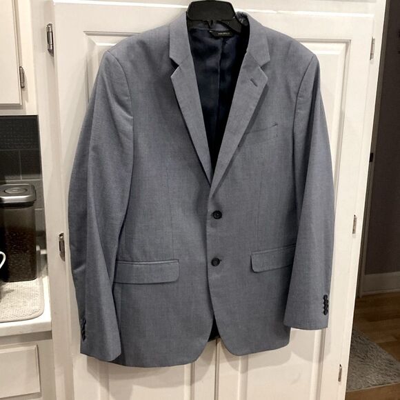 Banana republic tailored fit navy blue summer suit set 42R 33x34 - Picture 2 of 11